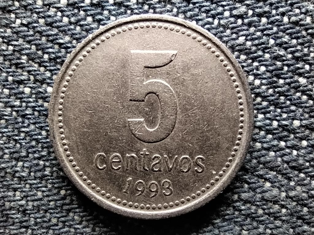 Argent&iacute;na Sz&ouml;vets&eacute;gi tartom&aacute;ny (1861-0) 5 Centavo