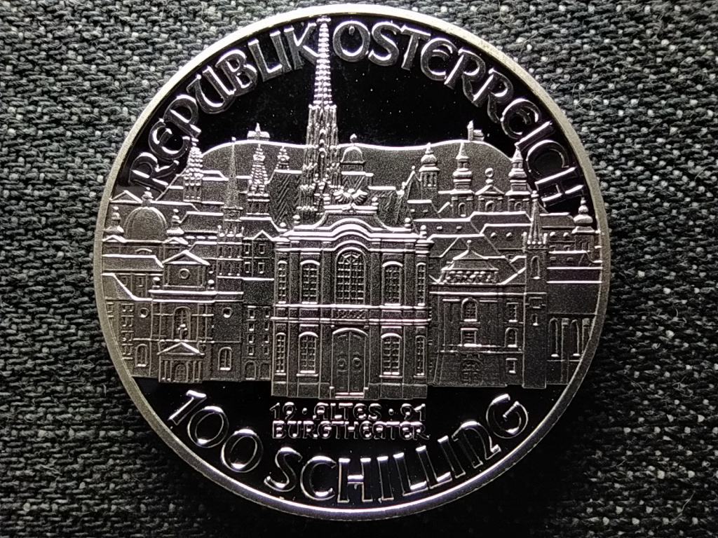 Ausztria W. A. Mozart Burgtheater .900 ez&uuml;st 100 Schilling