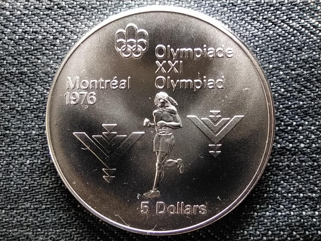 Kanada Olimpia Montreal 1976 maraton .925 ez&uuml;st 5 Doll&aacute;r